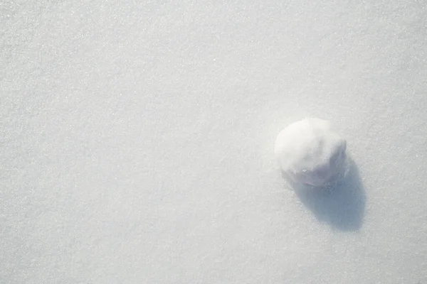 Śnieżka Tle Czystego Białego Śniegu Mroźny Słoneczny Dzień — Zdjęcie stockowe