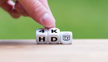 4k Hd Tv gelen değişim sembolü Tv
