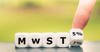 Corona krizinden sonra Alman uyarıcı paketleri. El zarları döndürür ve 