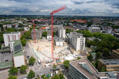 Almanya 'da Hamburg Üniversitesi' nde inşaat alanı