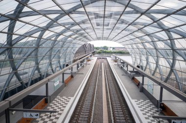 Elbbruecken metro istasyonu Hamburg, Almanya.