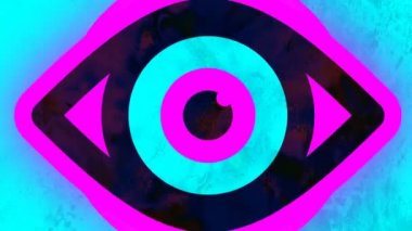 Hypnotizing parlak floresan göz içinde büyük bir görünür
