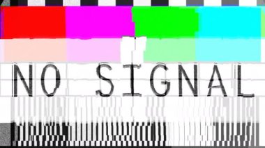 Glitch iletim titreşim, bozuk renk çubukları yok SIG desen