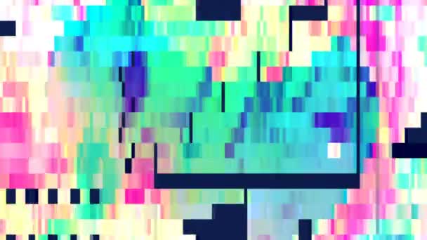 Abstracte geometrische compositie. Glitch lawaai Video — Stockvideo