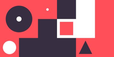 En az geometrik web afiş tasarım vektör şablonu 