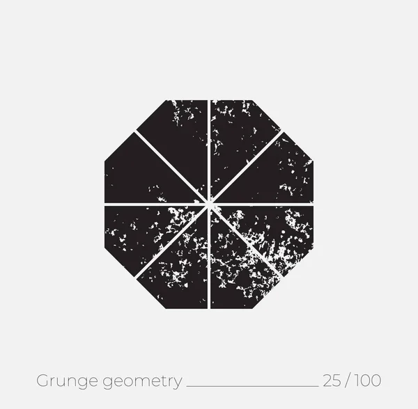 グランジ レトロなスタイルでシンプルな形状 — ストックベクタ