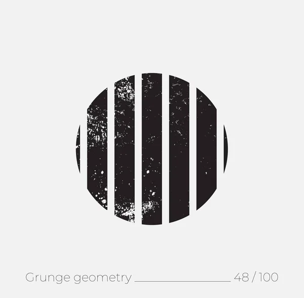 Forma geométrica simple en estilo retro grunge — Vector de stock