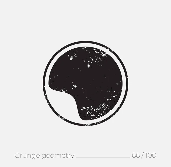 Forma geométrica simple en estilo retro grunge — Vector de stock