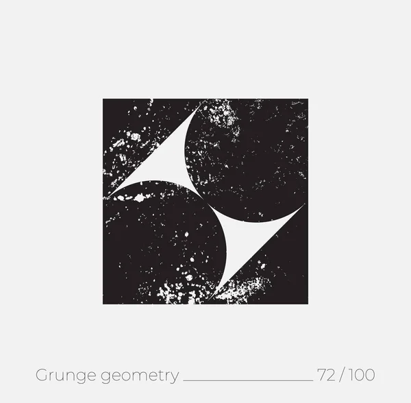 几何简单的形状在粗野复古风格 — 图库矢量图片