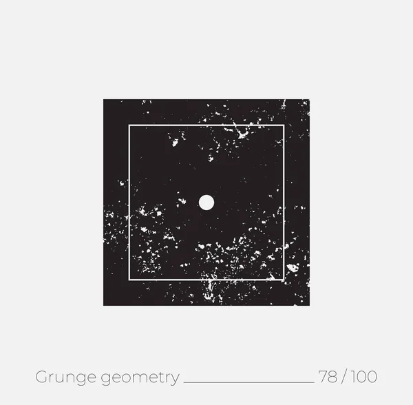 几何简单的形状在粗野复古风格 — 图库矢量图片