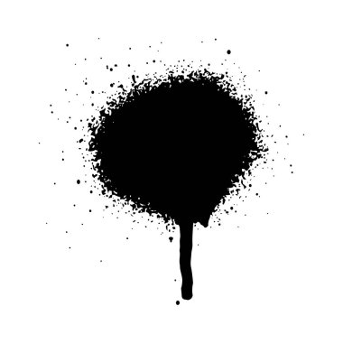Grafiti grunge sprey tasarım öğesi siyah beyaz 