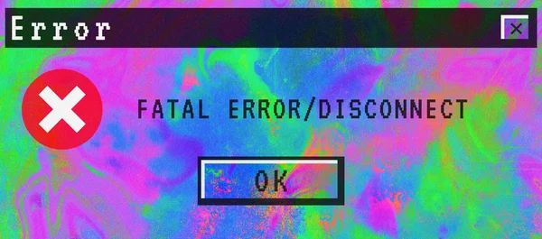 Digitale abstracte achtergrond met kleurovergang fatale fout verbinding verbreken — Stockfoto