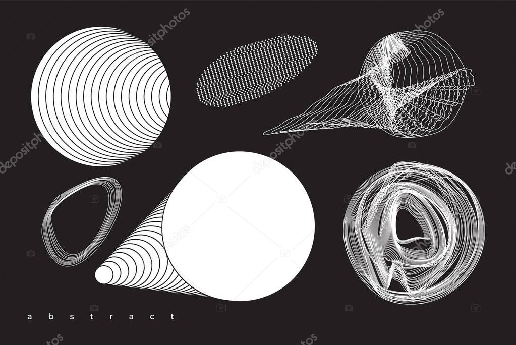 Vector Geometric Shapes Collection For Business Design Concepts Animation Web Interfaces