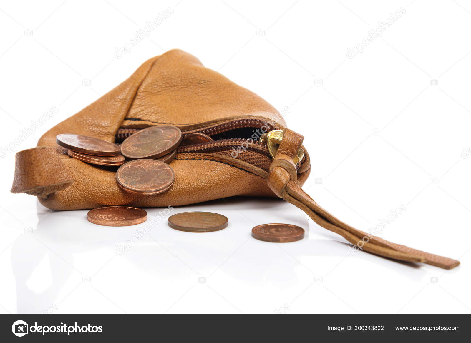 Purse with Money, Credit Cards and Mobile Phone Isolated on Whit Stock  Image - Image of affluence, depositor: 37961175