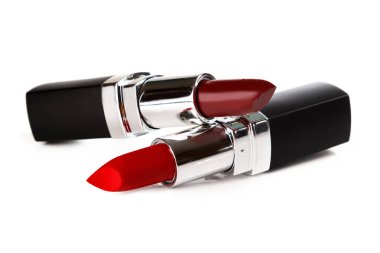 Beyaz arka plan üzerinde izole farklı Rujlar