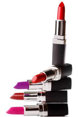 Beyaz arka plan üzerinde izole farklı Rujlar