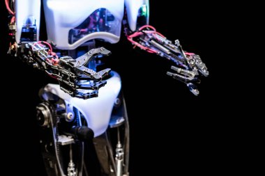 Robotlar vücut ve elleri görünümü görünümü kapatın