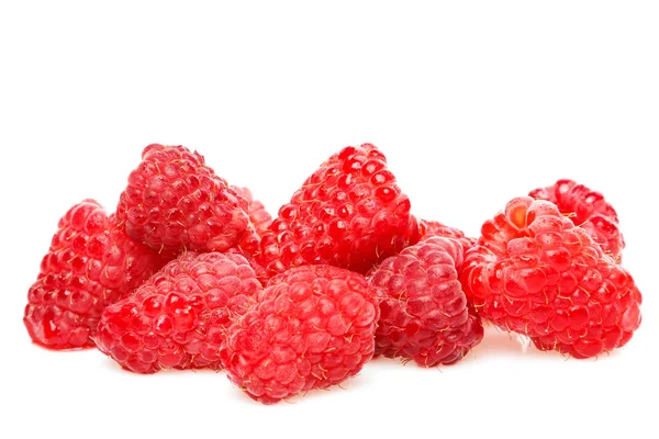 Fresh Raspberries Isolated White Background — Stock Photo, Image