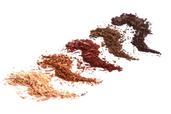 Crushed Eye Shadows White Background — Stock Photo, Image