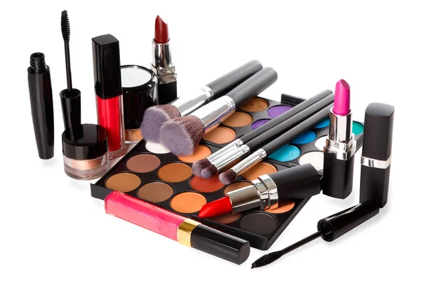 Conjunto de diferentes objetos de maquillaje — Foto de Stock