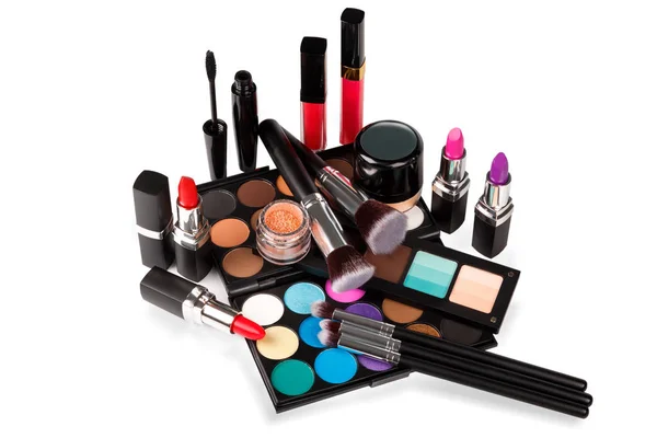 Conjunto de diferentes objetos de maquillaje — Foto de Stock