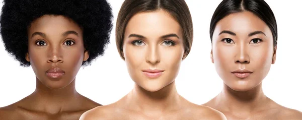 Different ethnicity women - Caucasian, African, Asian. — Stock Photo, Image