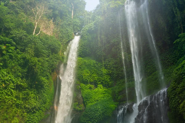 Piękny i potężny wodospad Sekumpul — Zdjęcie stockowe