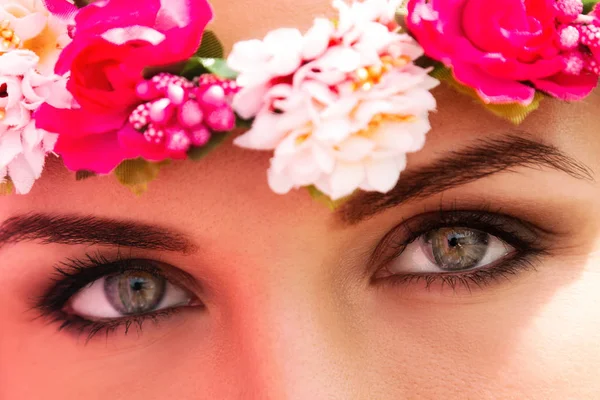 Close-up of beautiful female eyes — Stockfoto
