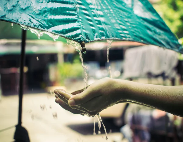 Rain Water Drops Abstract Blur Background Vintage — Stock Photo, Image