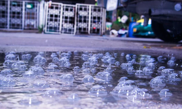 Gocce Acqua Piovana Con Sfondo Sfocato Astratto Annata — Foto Stock