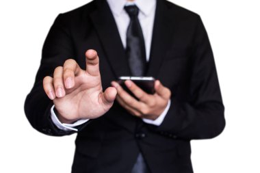 Beyaz arka plan üzerinde iş adamları