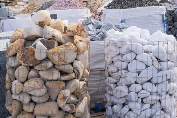 Witte Marmer Andere Natuurstenen Voor Decoratie Bouw Wordt Verkocht Markt — Stockfoto