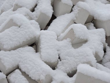 Taşlar ile kar arka plan