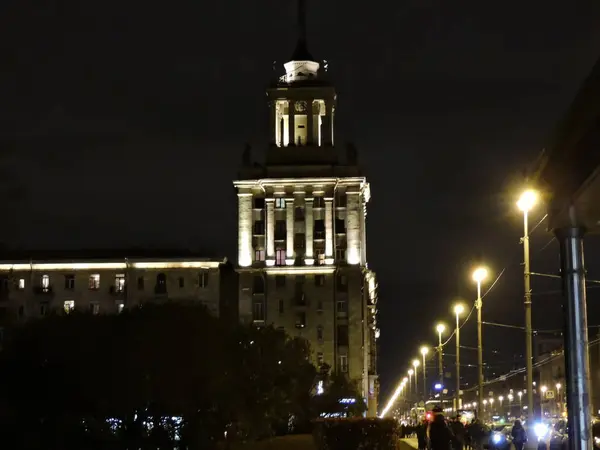 圣彼得堡的夜街 — 图库照片