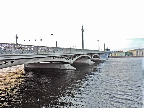 Viwe Puente Sobre Río San Petersburgo — Foto de Stock