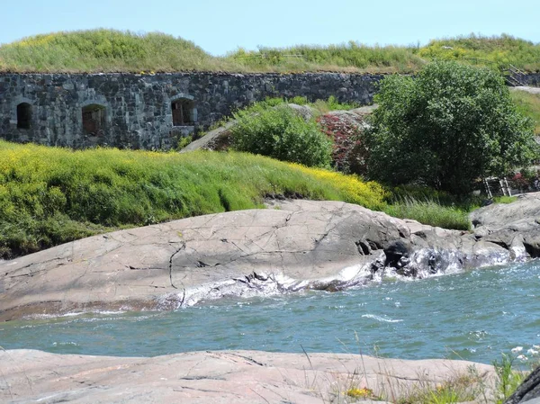 Utsikt Över Östersjön Och Gamla Fästningen Sveaborg Finland — Stockfoto