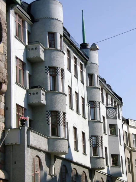 Graues Altes Haus Helsinki Finnland — Stockfoto