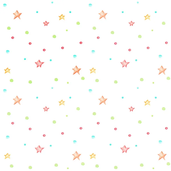 Seamless pattern with small stars on a white background. — Stock Photo, Image