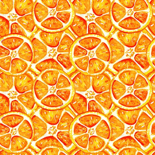 Motif sans couture avec des tranches d'orange. — Photo