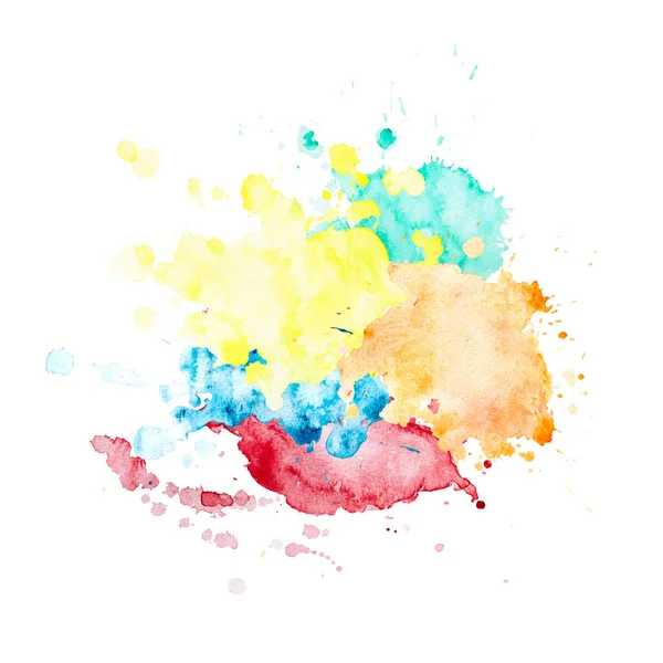 Multicolor watercolor stain round shape.