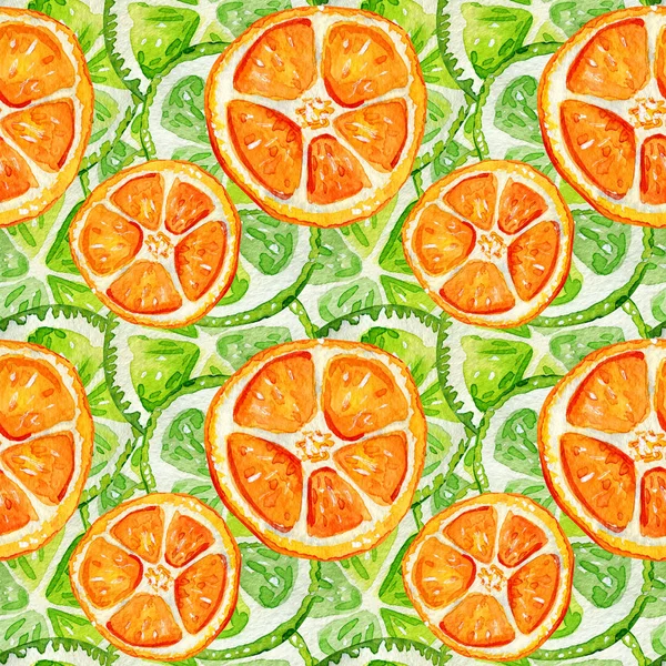 Motif sans couture avec citron vert et orange . — Photo