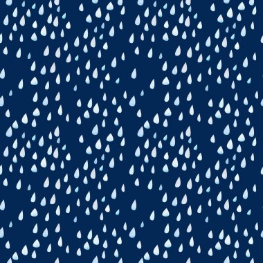 Büyük yağmur damlaları ile dikişsiz desen.