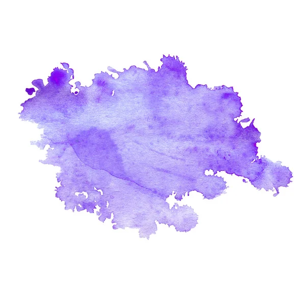 Акварельна пляма неонового фіолетового кольору зі сплесками . — стокове фото