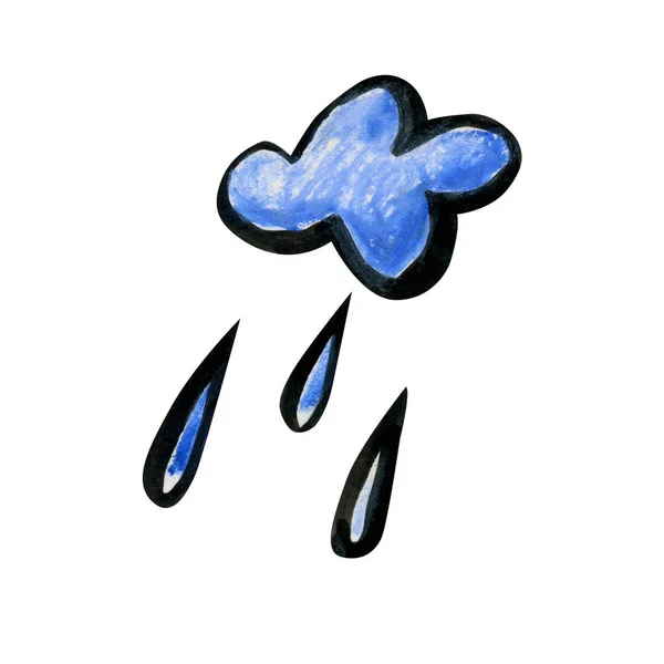 Nuvem de chuva brilhante desenhos animados . — Fotografia de Stock