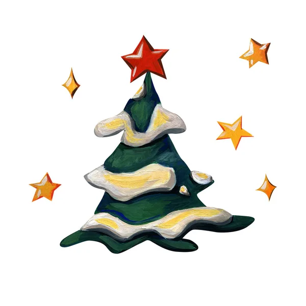 Boże Narodzenie drzewo bez dekoracji. — Zdjęcie stockowe