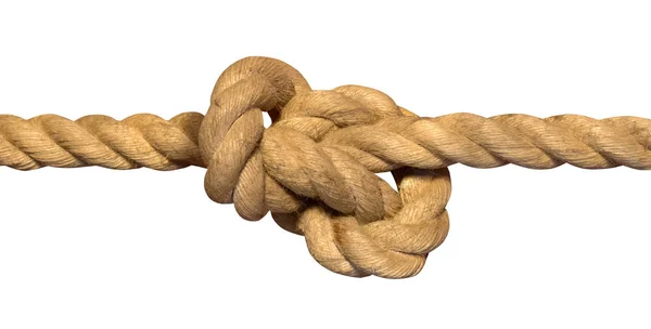 Knoten Seilschlinge geknotet enge Bindung sichere Kordelzug — Stockfoto