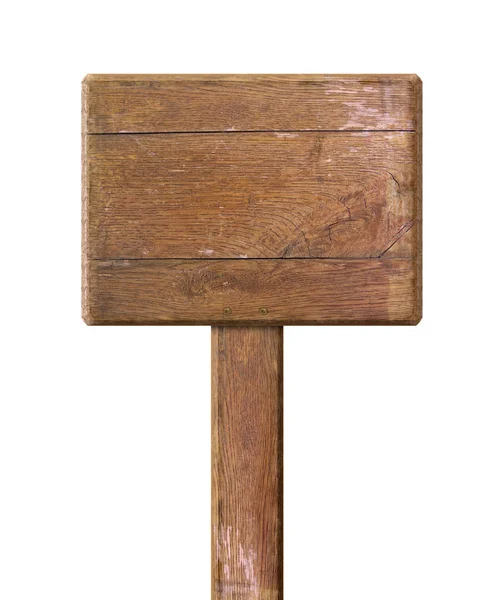 Oude houten teken schild hout geïsoleerd vintage — Stockfoto