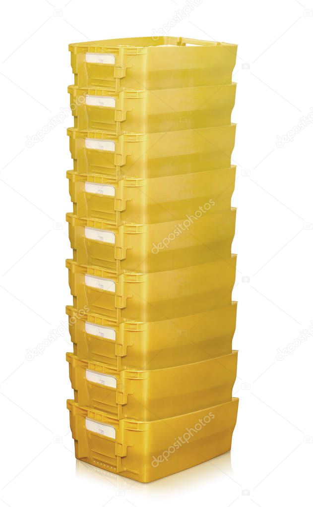 mailboxes many pile row stack postal german yellow container