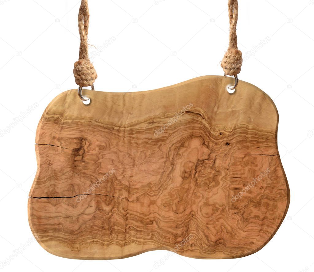 shield root board old wooden sign rope