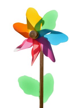izole yel değirmeni oyuncak Bahçe deco windflower renkli